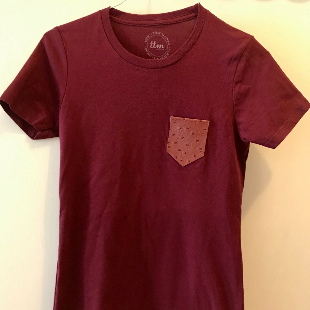TTM Things That Matter Maroon Pocket T-Shirt